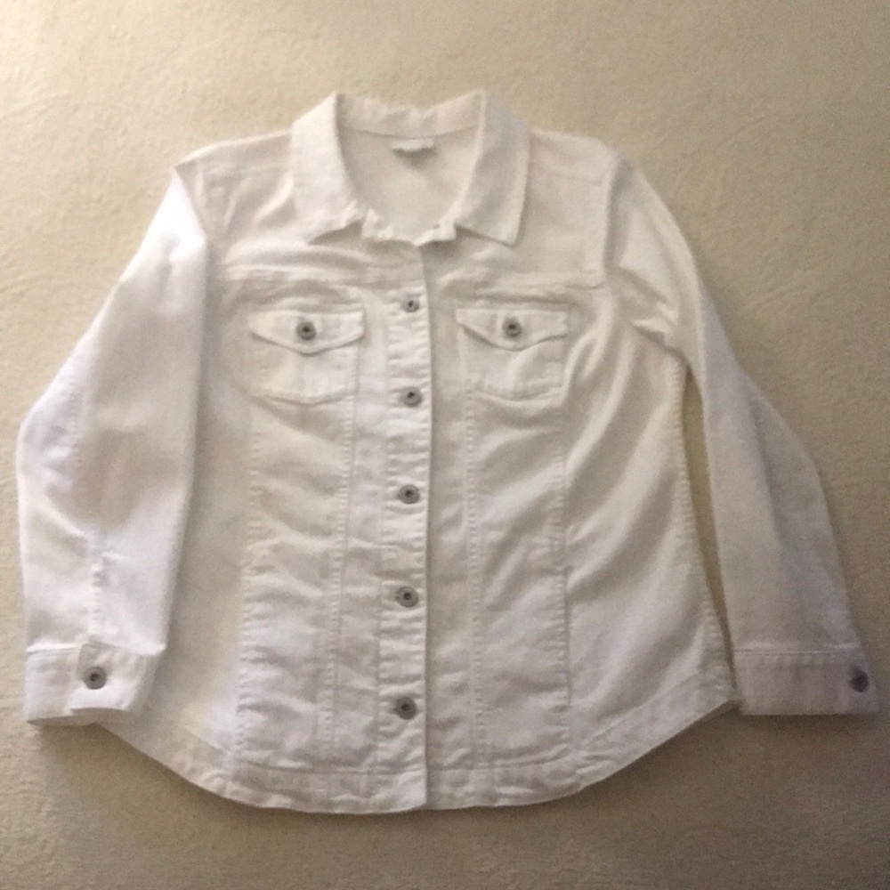 J Jill White Denim Jacket